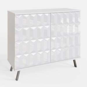 Frank Olsen Elevate White Small Sideboard with Mood Lighting