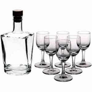 Glass Cordial Bottle Set Faro 700ml by Solavia