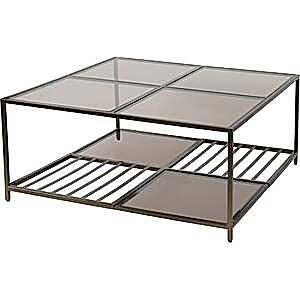 Eastly Coffee Table Dark Bronze with Brown Tinted Glass