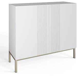 Frank Olsen Iona LED Mood Lighting Tall Sideboard in White