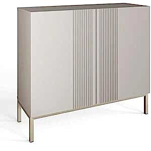 Frank Olsen Iona LED Mood Lighting Tall Sideboard in Grey