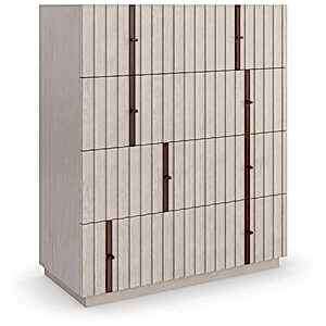 Clancy Large Achitectural Wooden 4 Drawer Chest by Kelly Hoppen 