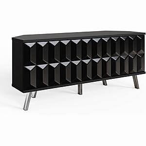 Frank Olsen Elevate Black Corner TV Cabinet with Mood Lighting