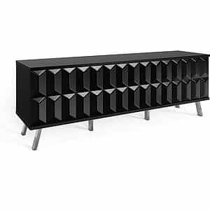 Frank Olsen Elevate Black TV Cabinet with Mood Lighting  