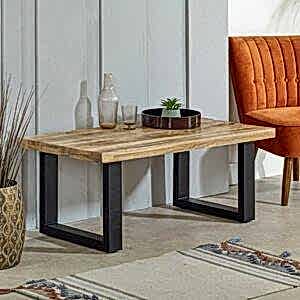 Surrey Solid Wood & Metal Coffee Table by Indian Hub