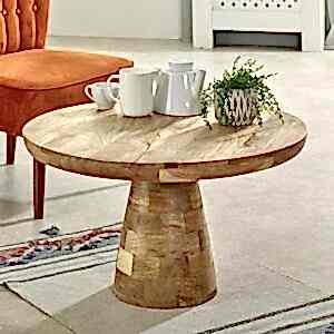 Surrey Solid Wood Coffee Table Mushroom Style by Indian Hub