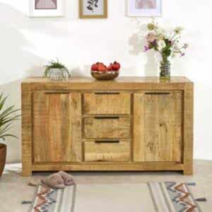 Surrey Solid Mango Wood Large Sideboard 2 Door 3 Drawer 