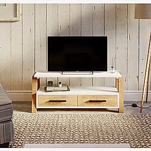 Trinity Reclaimed Wood & White TV Cabinet