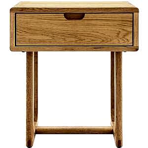 Handi Wooden 1 Drawer Bedside Table in Natural Oak