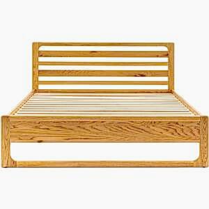 Handi Wooden Natural Oak Bed in Double or King Size