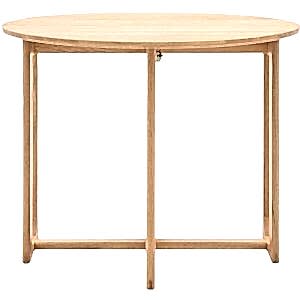 Handi Wooden Folding Round Dining Table in Natural or Smoked Oak