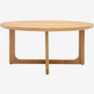 Handi Wooden Round Coffee Table in Natural or Smoked Oak
