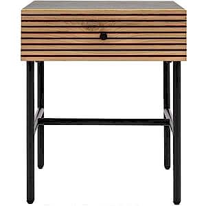 Hyland Line Wood & Iron 1 Drawer Bedside Table