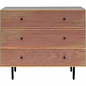 Hyland Line Wood & Iron 3 Drawer Chest
