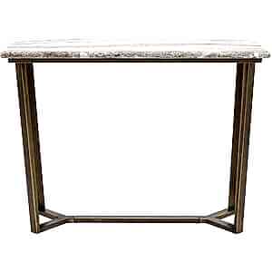 Lusso Grey Marble Effect & Brass Console Table