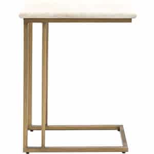 Moderna Travertine Effect & Brass Supper Table