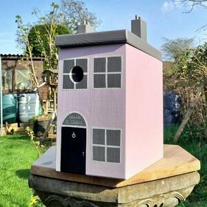 Handmade Seaside Cottage Bird Box with Personalised Text