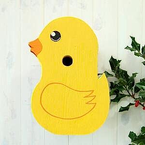 Handmade Yellow Duck Bird Box