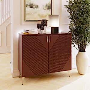 Frank Olsen AVA LED and Wireless Charging Tall Sideboard - Deep Mulberry