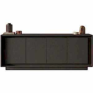Luna Four Door Sideboard - Lava Finish
