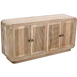 Hudson Carved Solid Mango Wood 4 Door Large Sideboard 