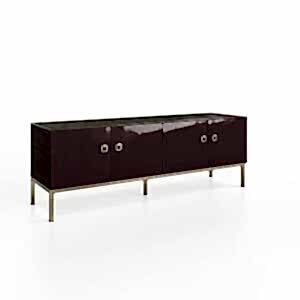 Frank Olsen LYRA 1500 TV Cabinet in Plum Black with LED Mood Lighting
