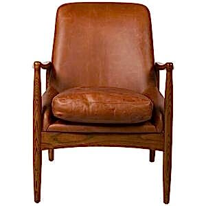 Mid Century Tan Vintage Leather Armchair