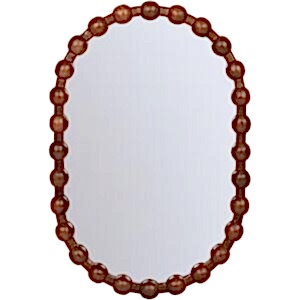 Parmel Oval Wooden Carved Mirror 61cm x 89cm with Bobblehead Frame