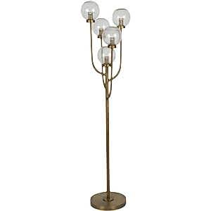 Goodley Five Globe Antique Brass Floor Lamp