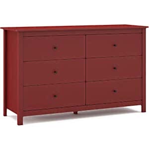 Lucena Six Drawer Chest  - Burgundy