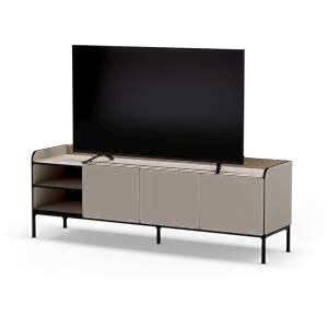 Adara Three Door TV Stand - Cream and Black Finish