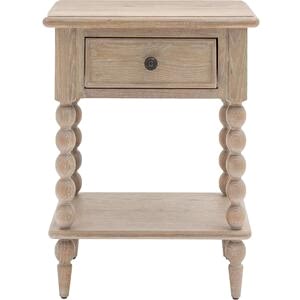 Artisan Limewashed Oak 1 Drawer Bedside Table