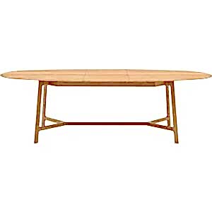 Madrid Retro Rectangular Extending Dining Table in Oak or Walnut