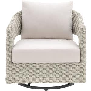 Hvar Outdoor Wicker Swivel Chair with Cushions