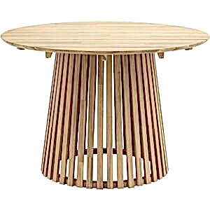 Rialto Outdoor Acacia Wood Round Dining Table 4 Seater