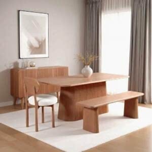 Indus Solid Mango Wood Dining Bench 165cm