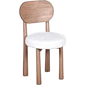 Set of 2 x Indus Solid Mango Wood Dining Chair with Cushioned Seat