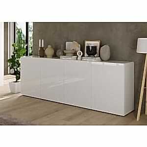 Raveena Sideboard, Four Doors - Gloss White  Finish  by Andrew Piggott Contemporary Furniture