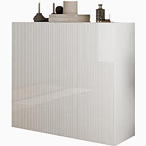 Raveena High Sideboard, Two Doors - Gloss White Finish by Andrew Piggott Contemporary Furniture