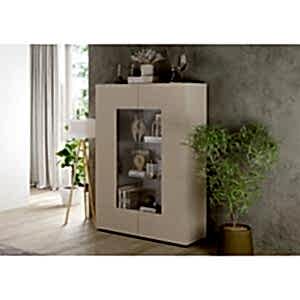 Raveena Display Vitrine, Two Doors - Cashmere Finish by Andrew Piggott Contemporary Furniture
