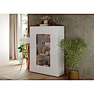 Raveena Display Vitrine, Two Doors - Gloss White Finish by Andrew Piggott Contemporary Furniture