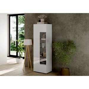 Raveena Display Vitrine, One Door - Gloss White Finish by Andrew Piggott Contemporary Furniture