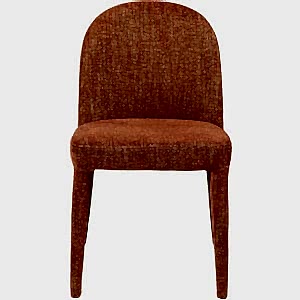 2 x Korra Fully Upholstered Dining Chairs in Brown Fabric