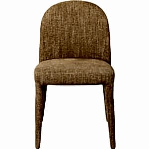 2 x Korra Fully Upholstered Dining Chairs in Beige Wheat Fabric