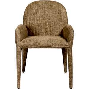 2 x Korra Fully Upholstered Carver Dining Chairs in Wheat Beige Fabric