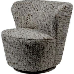 Greenwich Textured Fabric Swivel Slub Chair in Natural