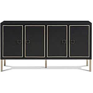 MIA Large Sideboard – Midnight Black & Warm Bronze 