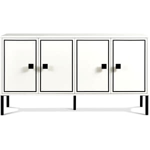 MIA Large Sideboard – Antique White & Matte Black 