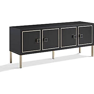 MIA Large TV Cabinet – Midnight Black & Warm Bronze 