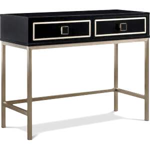MIA Console Table – Midnight Black & Warm Bronze 